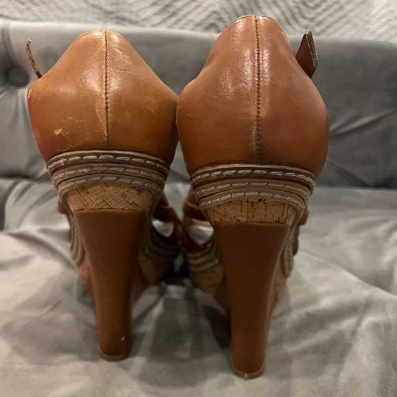 White House Black Market Leather Wedges - Picture 3 of 5